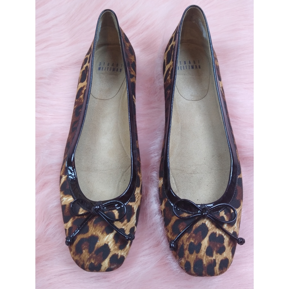 Stuart Weitzman Leopard Print Ballet Flats